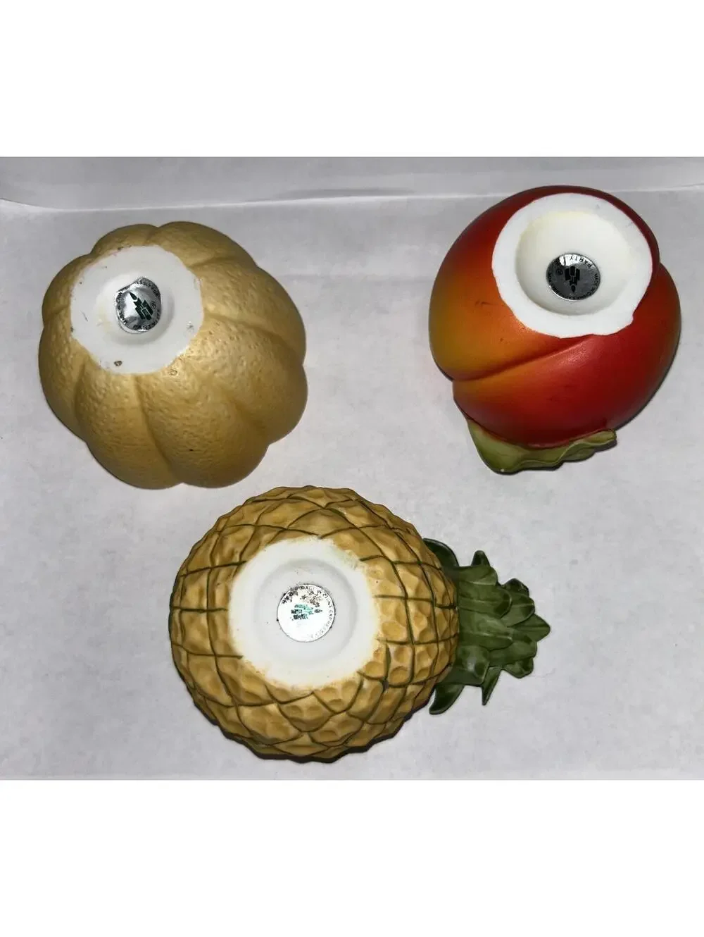 Partylite Fruit Splash Ceramic TeaLight Candle Holders Set of 3 - Picture 2 of 3